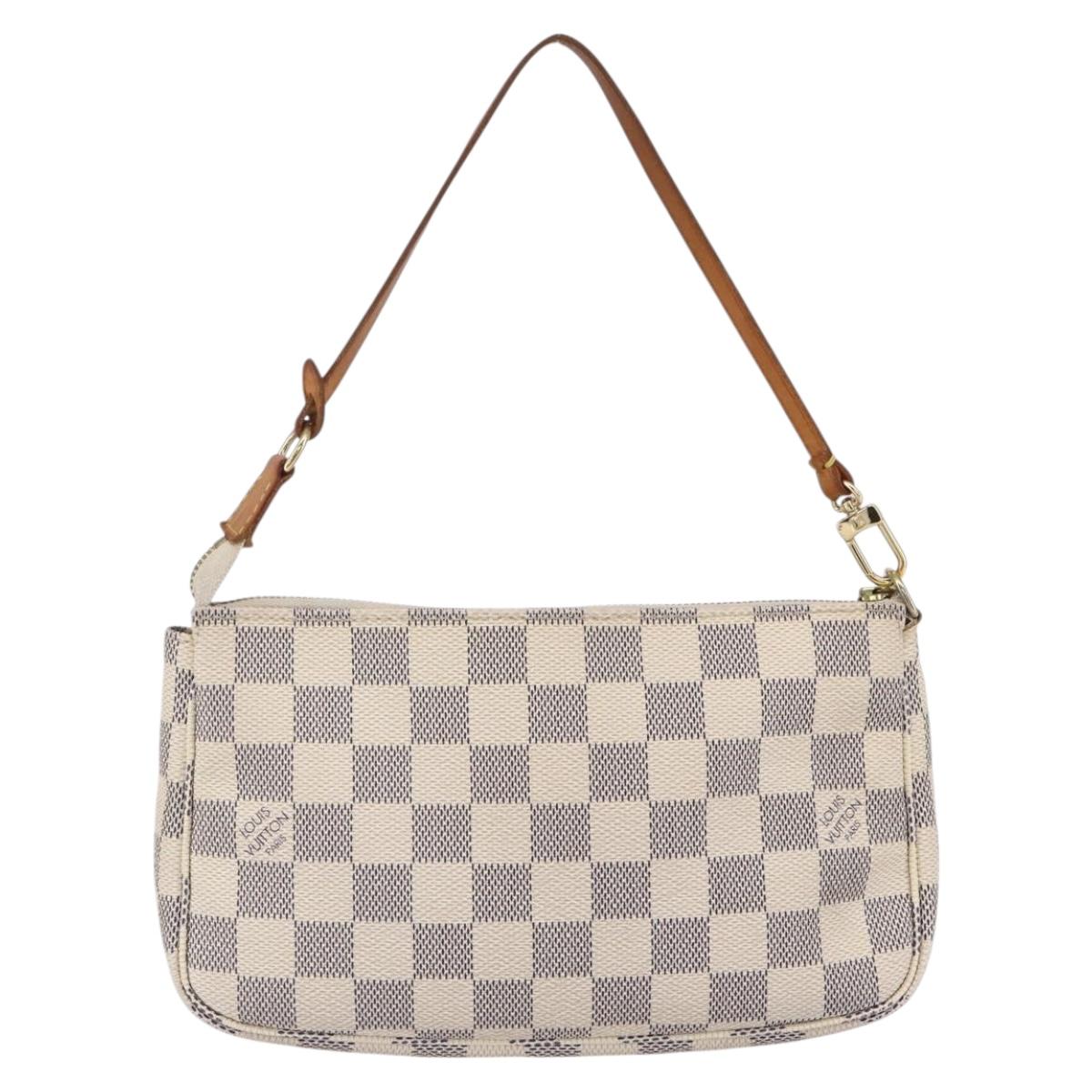 LOUIS VUITTON Damier Azur Pochette Accessoires Pouch N51986 LV Auth 154859