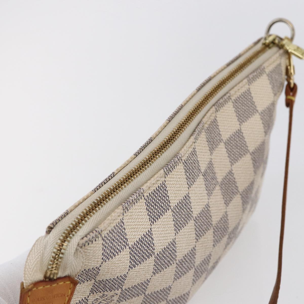 LOUIS VUITTON Damier Azur Pochette Accessoires Pouch N51986 LV Auth 154859