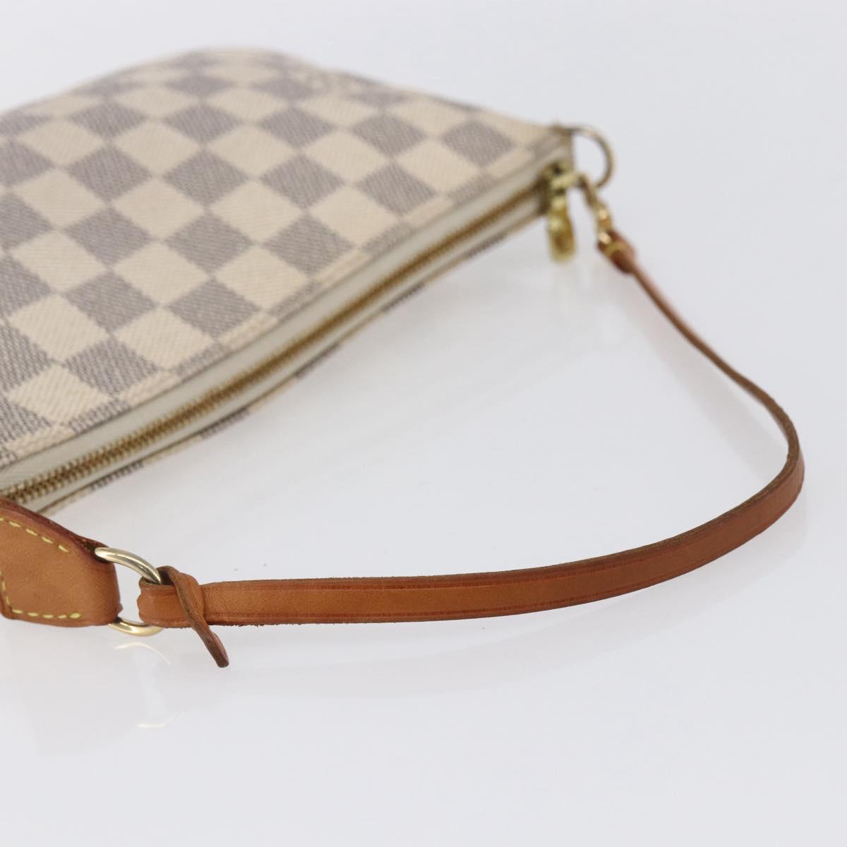 LOUIS VUITTON Damier Azur Pochette Accessoires Pouch N51986 LV Auth 154859