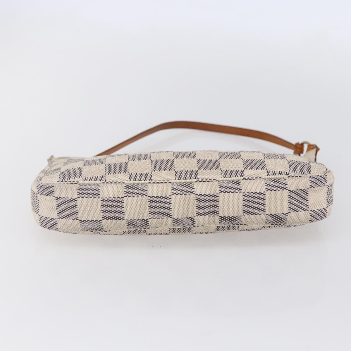 LOUIS VUITTON Damier Azur Pochette Accessoires Pouch N51986 LV Auth 154859