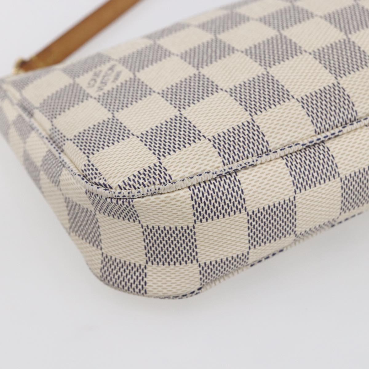 LOUIS VUITTON Damier Azur Pochette Accessoires Pouch N51986 LV Auth 154860M