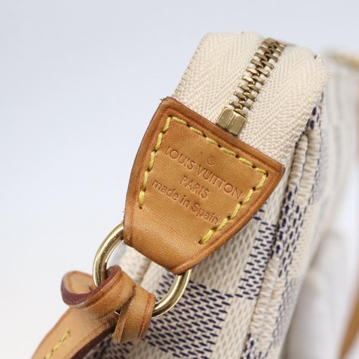 LOUIS VUITTON Damier Azur Pochette Accessoires Pouch N51986 LV Auth 154860M