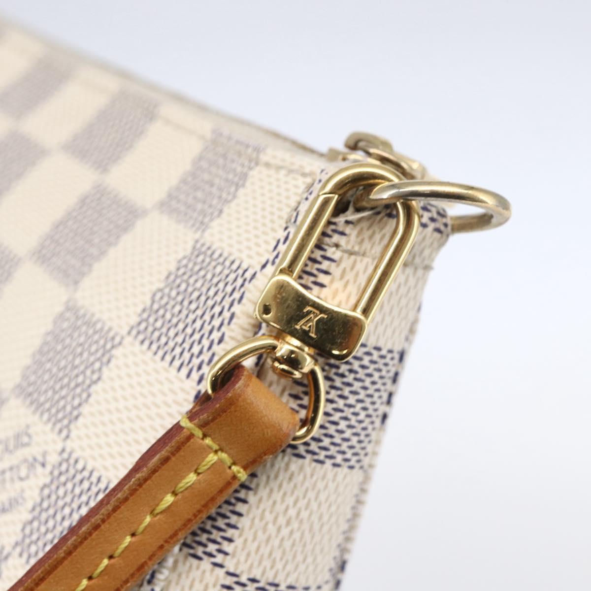 LOUIS VUITTON Damier Azur Pochette Accessoires Pouch N51986 LV Auth 154860M