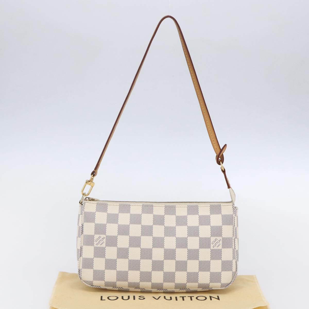 LOUIS VUITTON Damier Azur Pochette Accessoires Pouch N51986 LV Auth 154860M