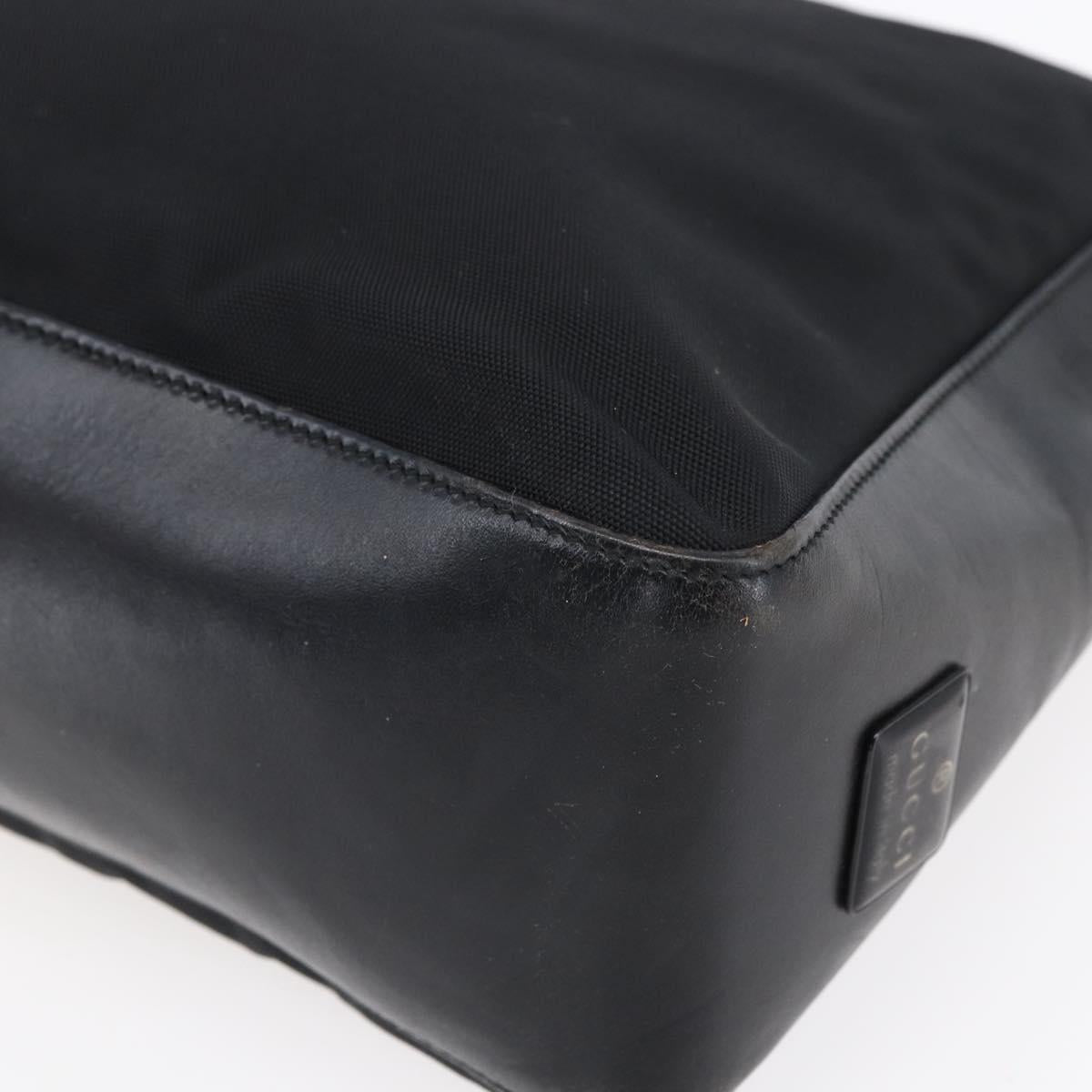 GUCCI GG Canvas Shoulder Bag Black Silver 001 3766 2123 Auth 154866