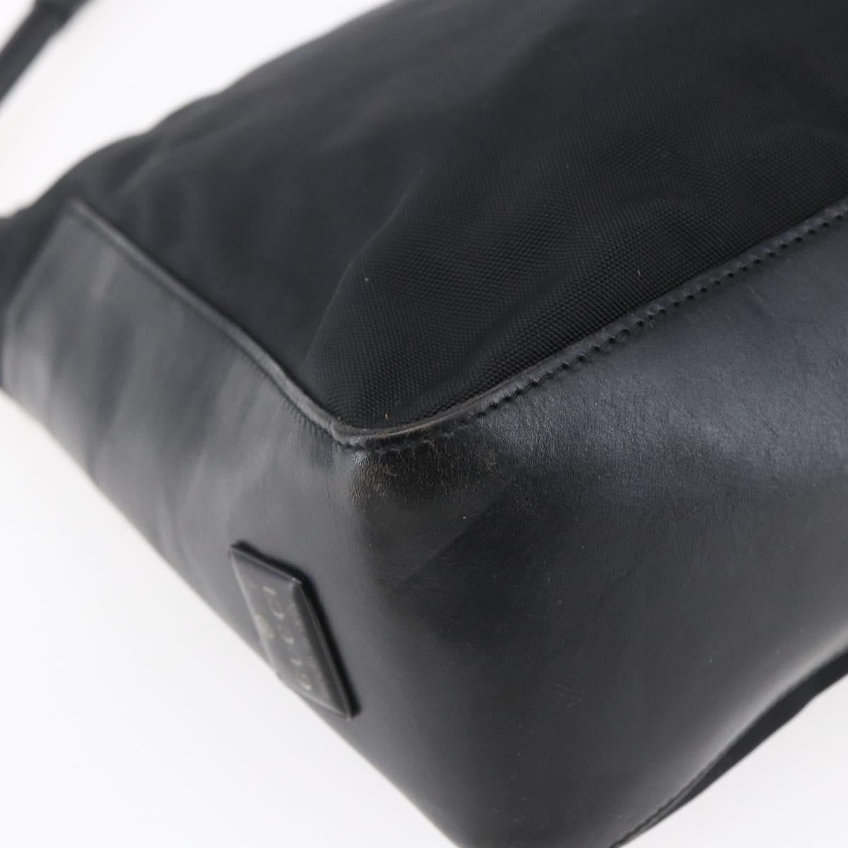 GUCCI GG Canvas Shoulder Bag Black Silver 001 3766 2123 Auth 154866