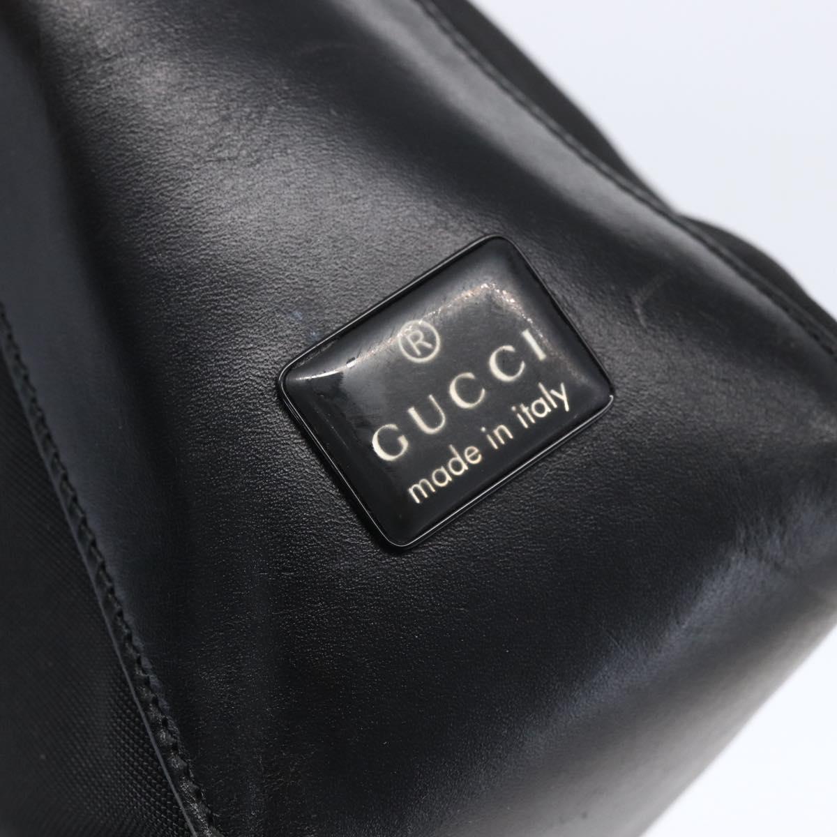GUCCI GG Canvas Shoulder Bag Black Silver 001 3766 2123 Auth 154866
