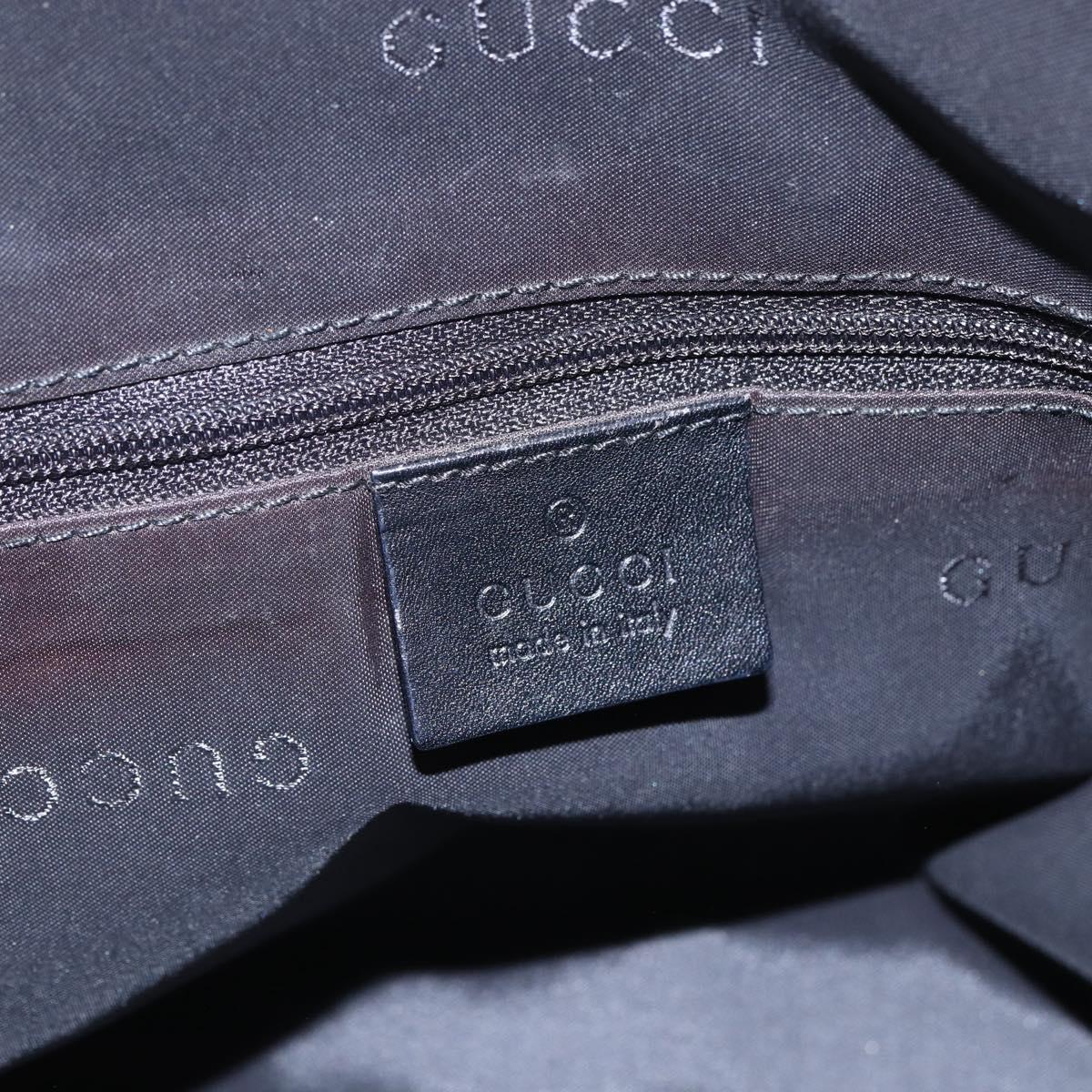 GUCCI GG Canvas Shoulder Bag Black Silver 001 3766 2123 Auth 154866