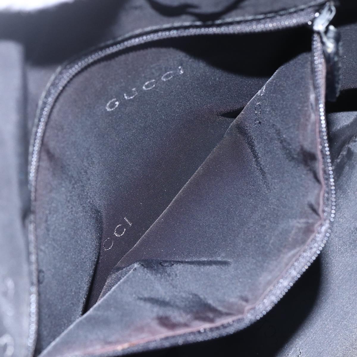 GUCCI GG Canvas Shoulder Bag Black Silver 001 3766 2123 Auth 154866