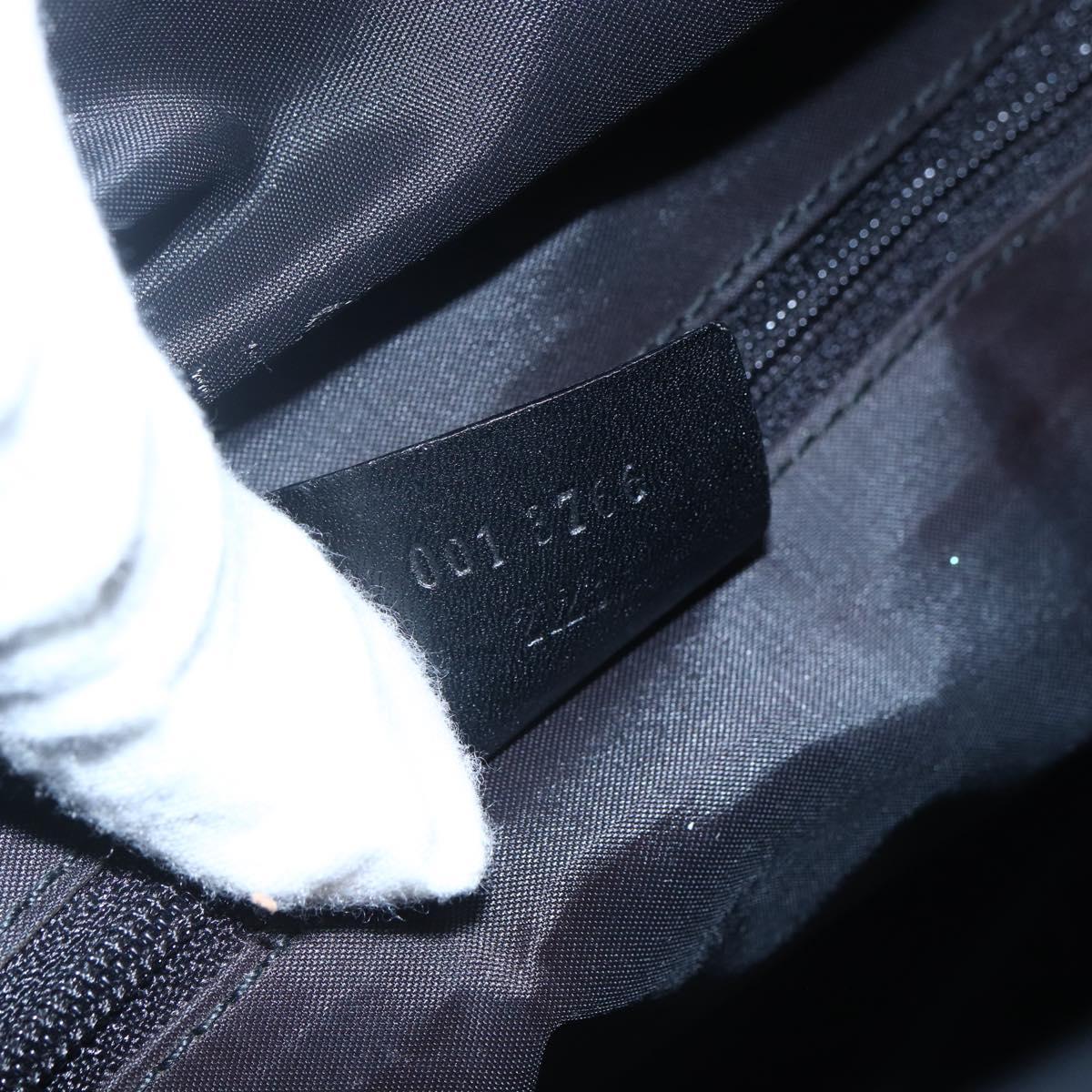 GUCCI GG Canvas Shoulder Bag Black Silver 001 3766 2123 Auth 154866