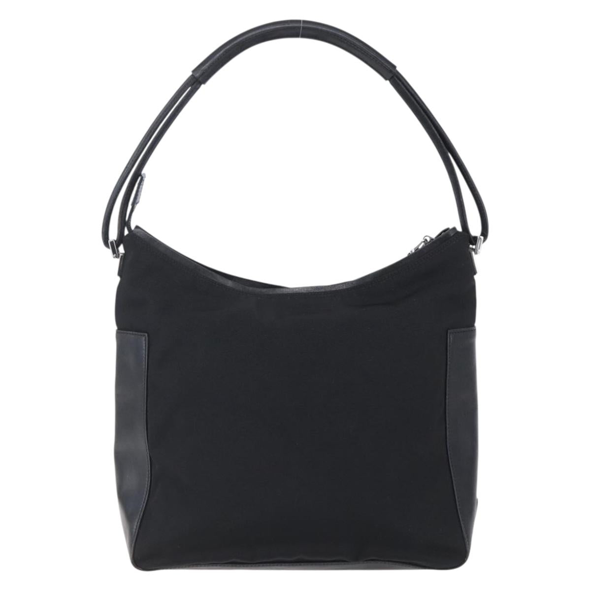 GUCCI GG Canvas Shoulder Bag Black Silver 001 3766 2123 Auth 154866