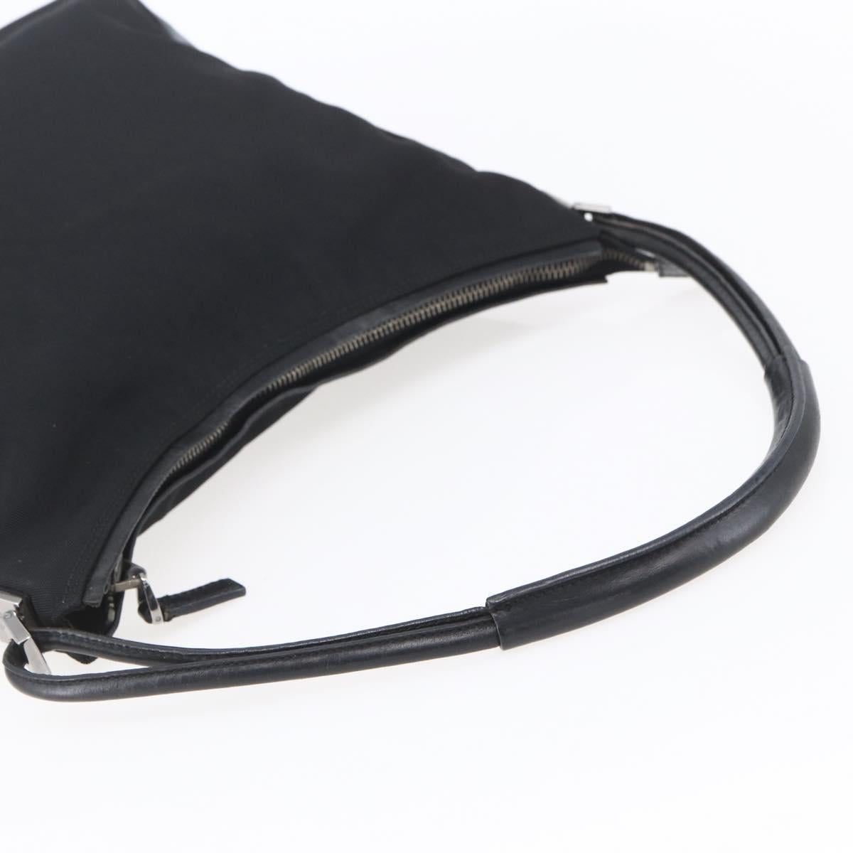 GUCCI GG Canvas Shoulder Bag Black Silver 001 3766 2123 Auth 154866