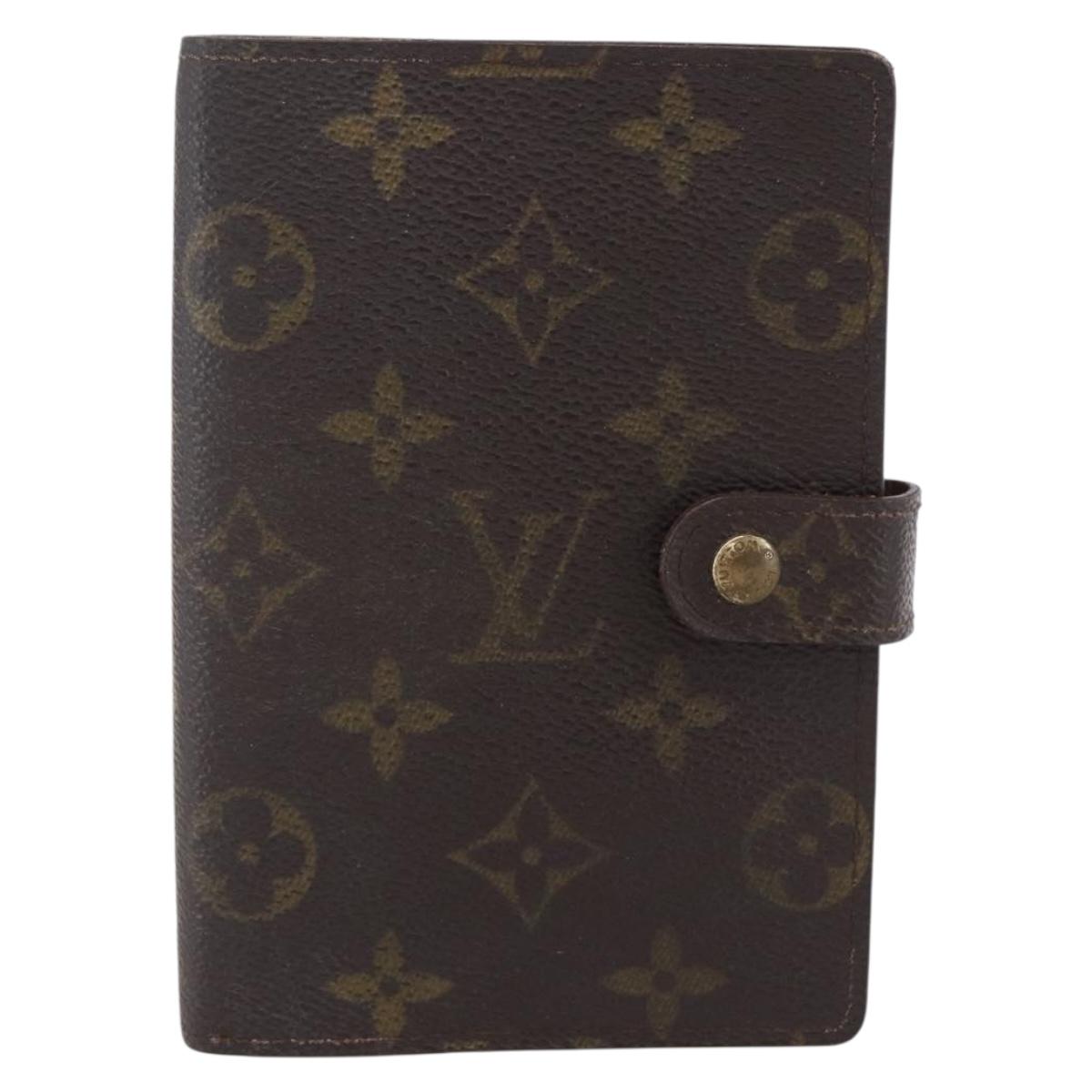 LOUIS VUITTON Monogram Agenda PM Day Planner Cover R20005 LV Auth 154868