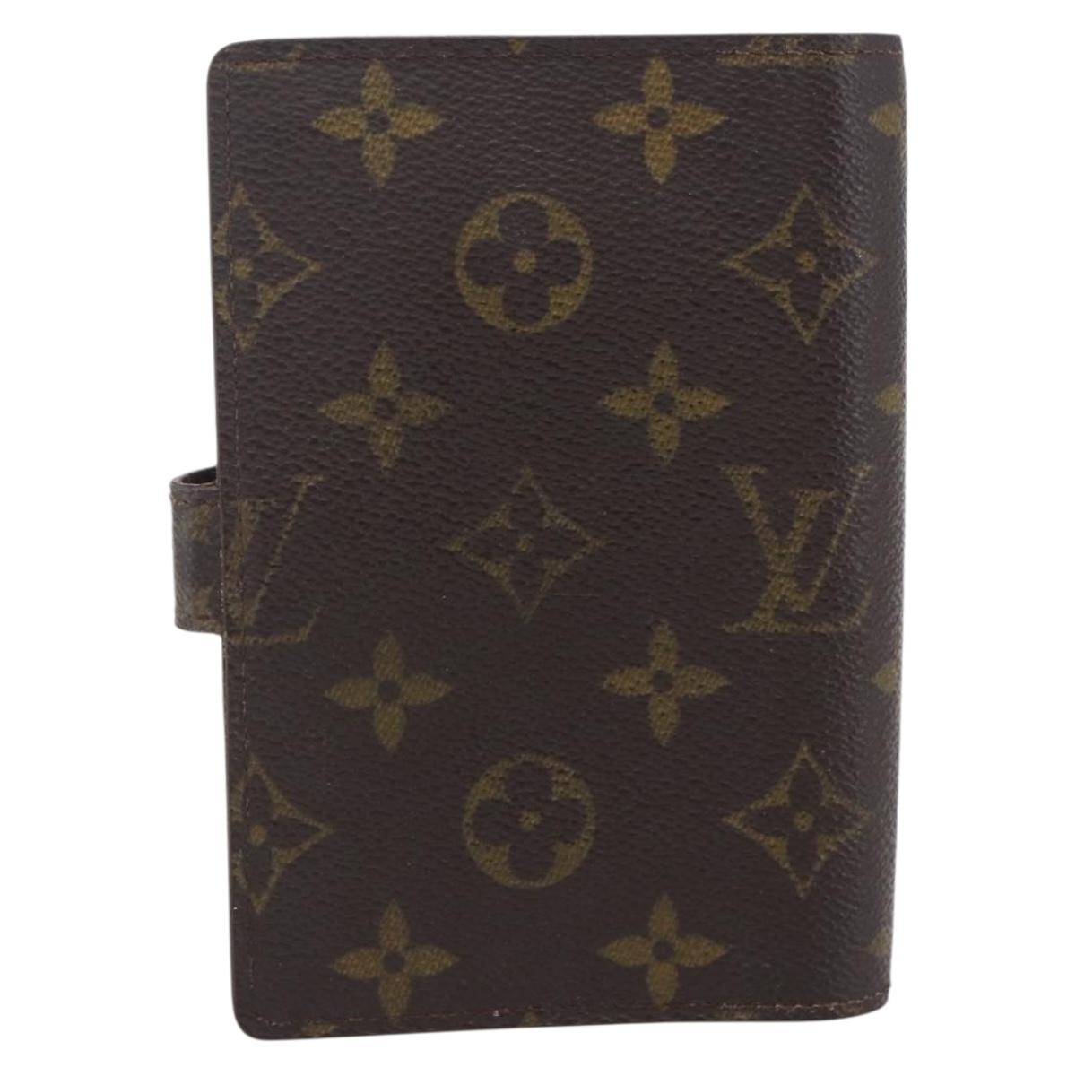 LOUIS VUITTON Monogram Agenda PM Day Planner Cover R20005 LV Auth 154868