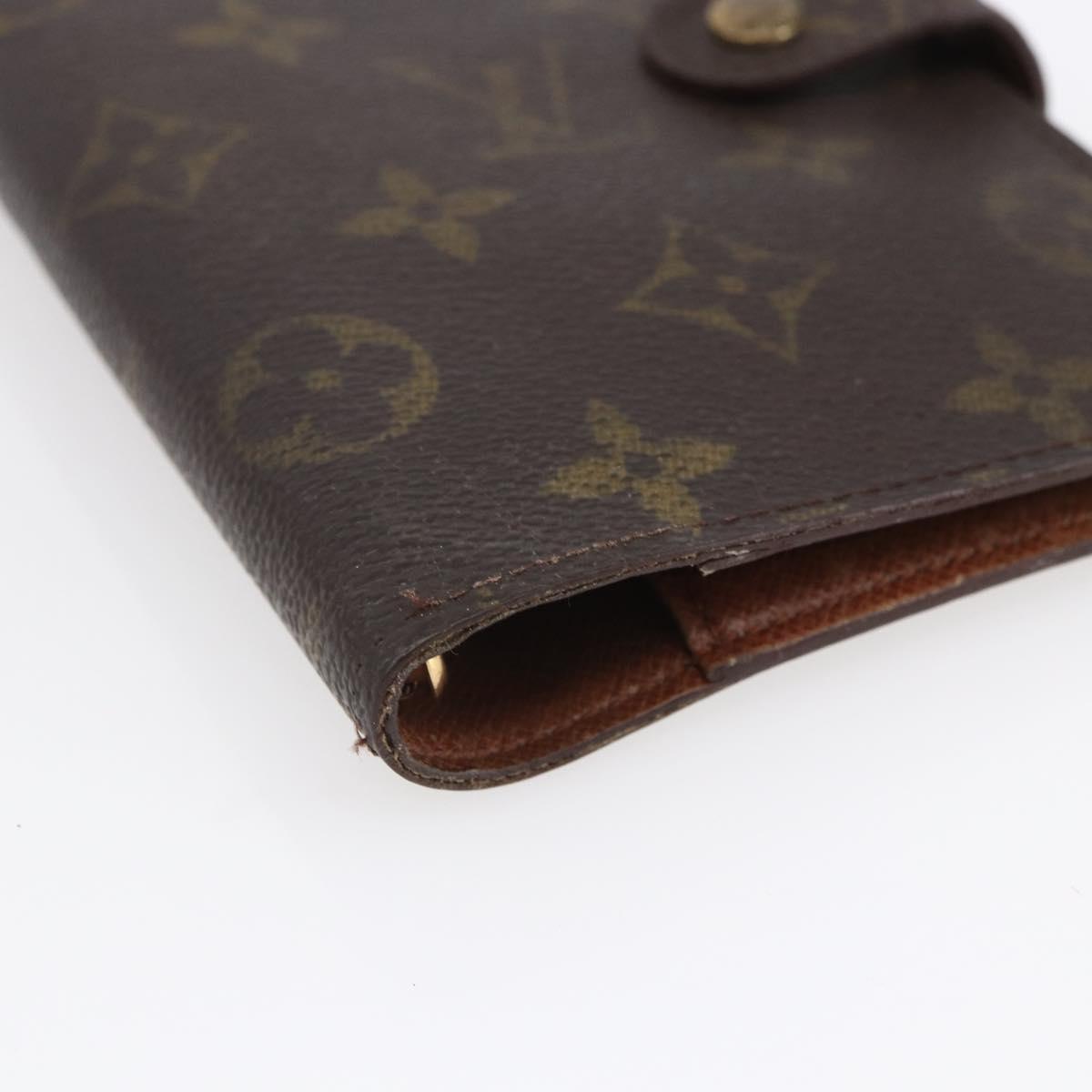 LOUIS VUITTON Monogram Agenda PM Day Planner Cover R20005 LV Auth 154868