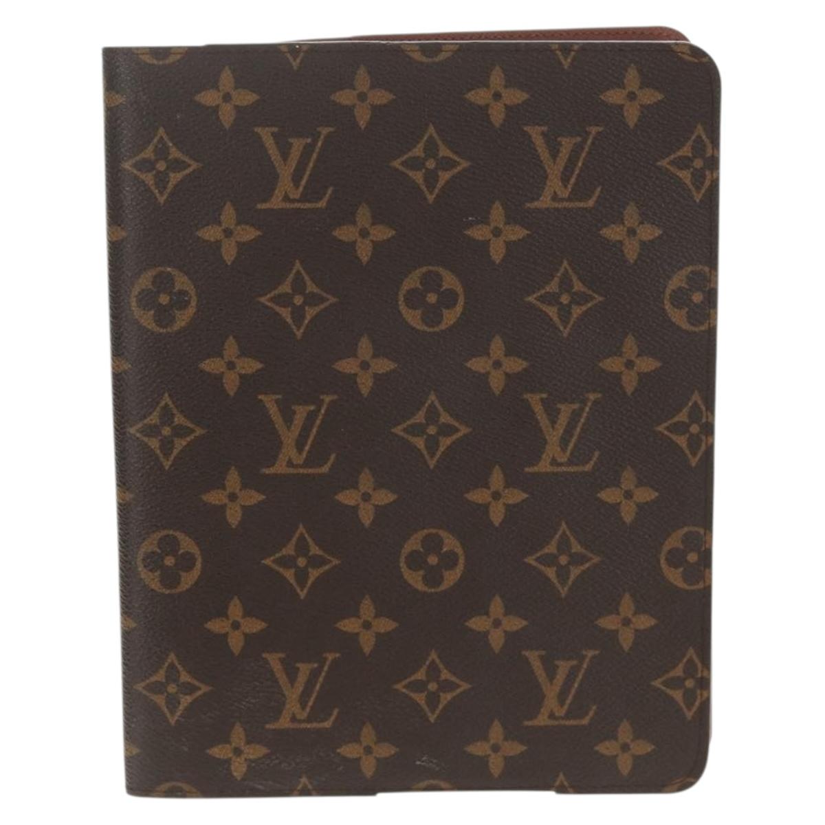 LOUIS VUITTON Monogram Agenda Bureau Day Planner Cover R20100 LV Auth 154869A
