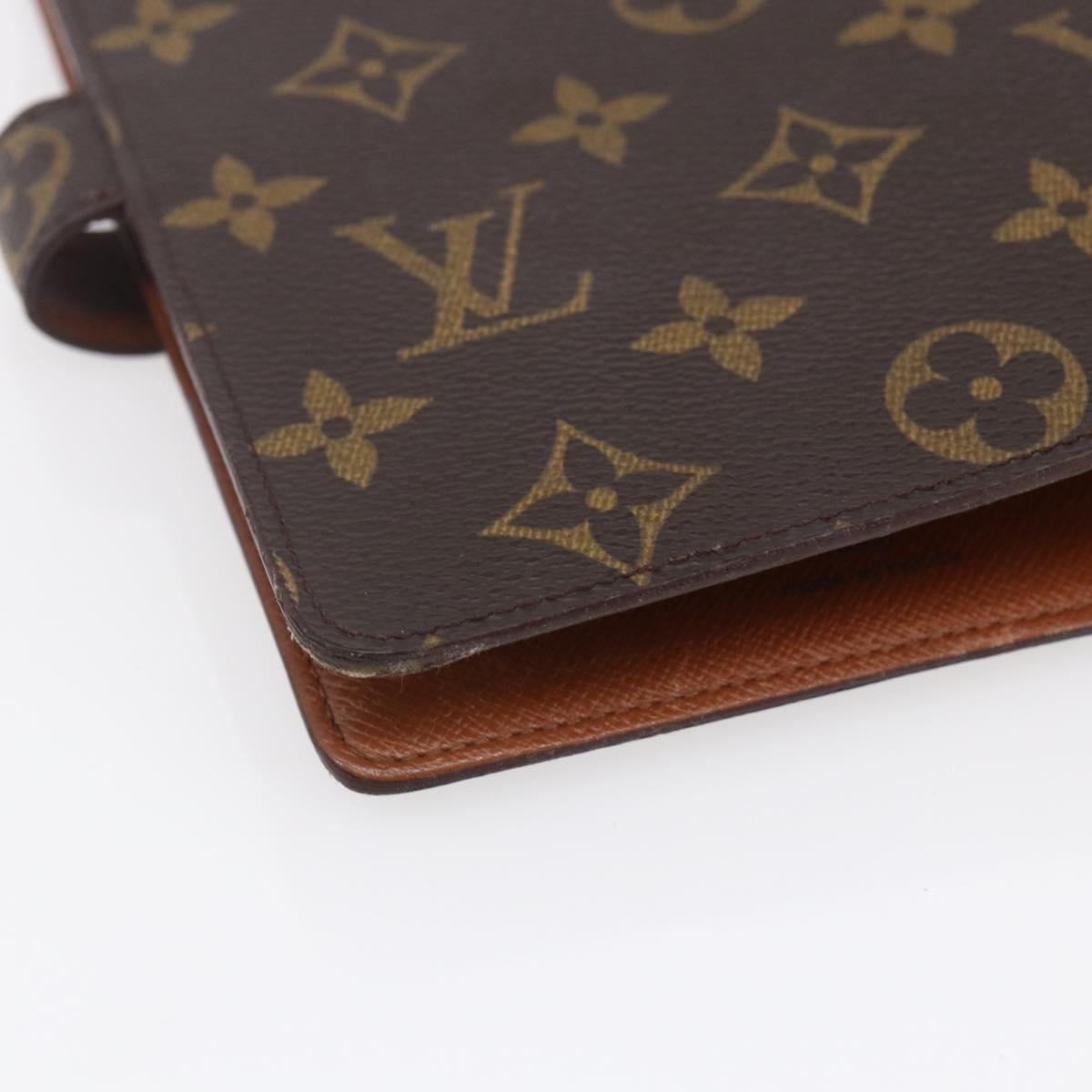 LOUIS VUITTON Monogram Agenda MM Day Planner Cover R20105 LV Auth 154870