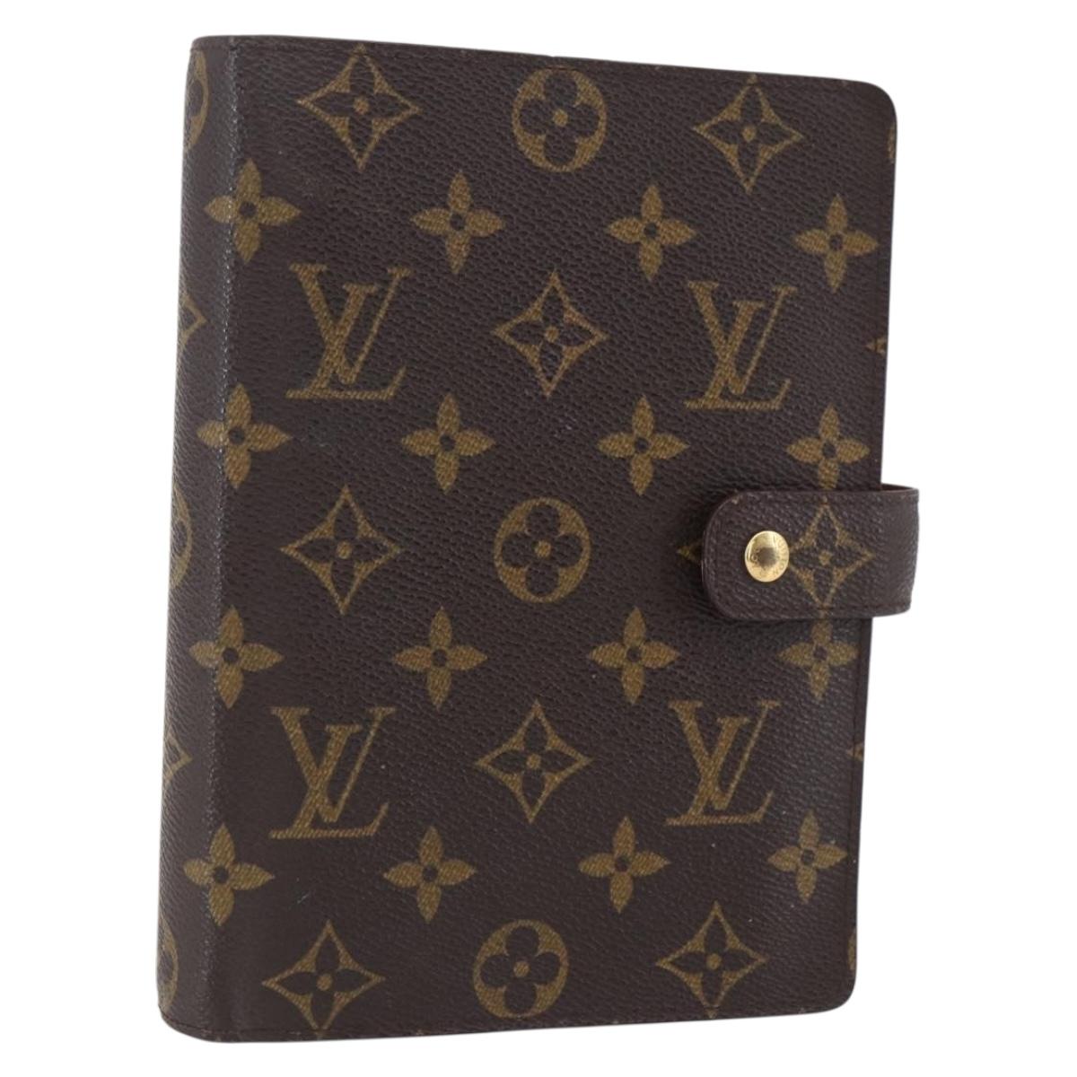 LOUIS VUITTON Monogram Agenda MM Day Planner Cover R20105 LV Auth 154870