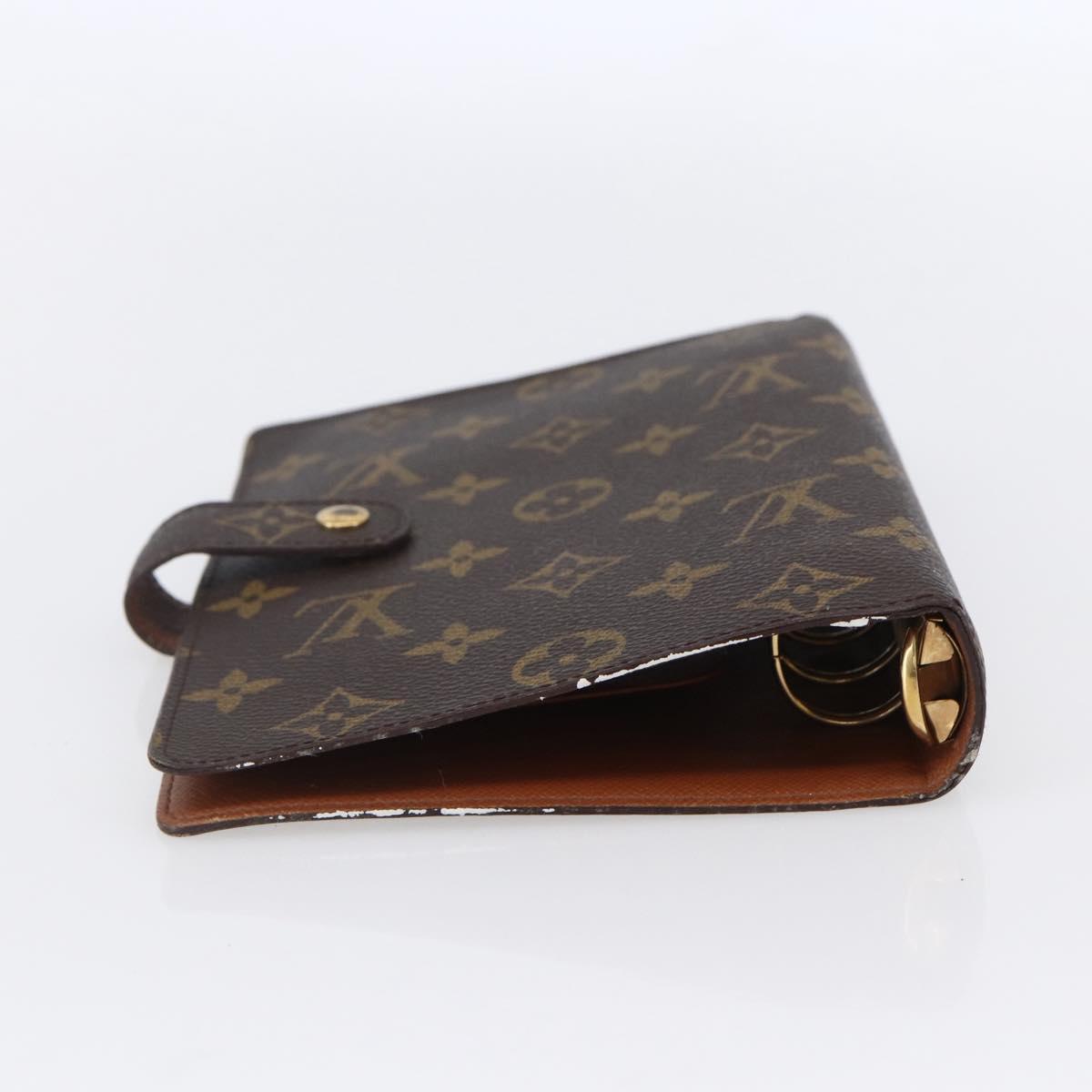 LOUIS VUITTON Monogram Agenda MM Day Planner Cover R20105 LV Auth 154870
