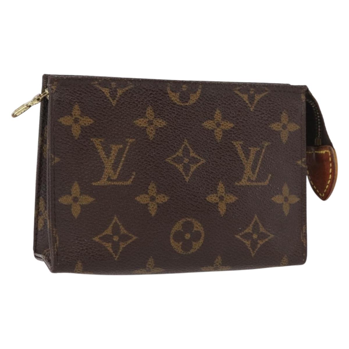 LOUIS VUITTON Monogram Poche Toilette 15 Pouch M47546 LV Auth 154878
