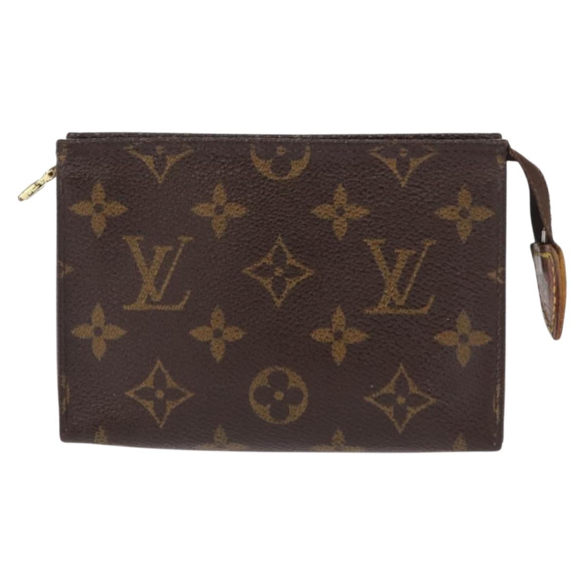 LOUIS VUITTON Monogram Poche Toilette 15 Pouch M47546 LV Auth 154878