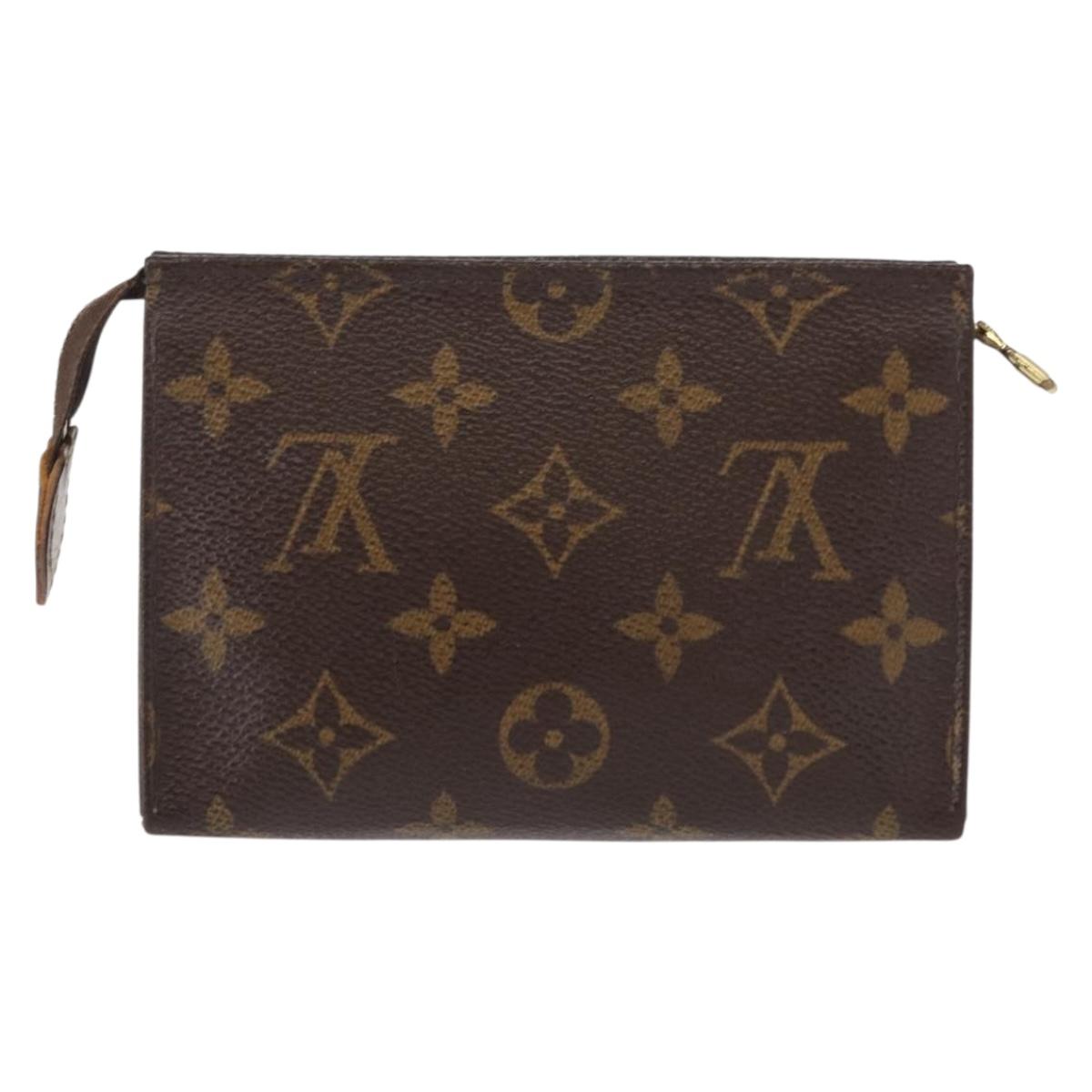 LOUIS VUITTON Monogram Poche Toilette 15 Pouch M47546 LV Auth 154878
