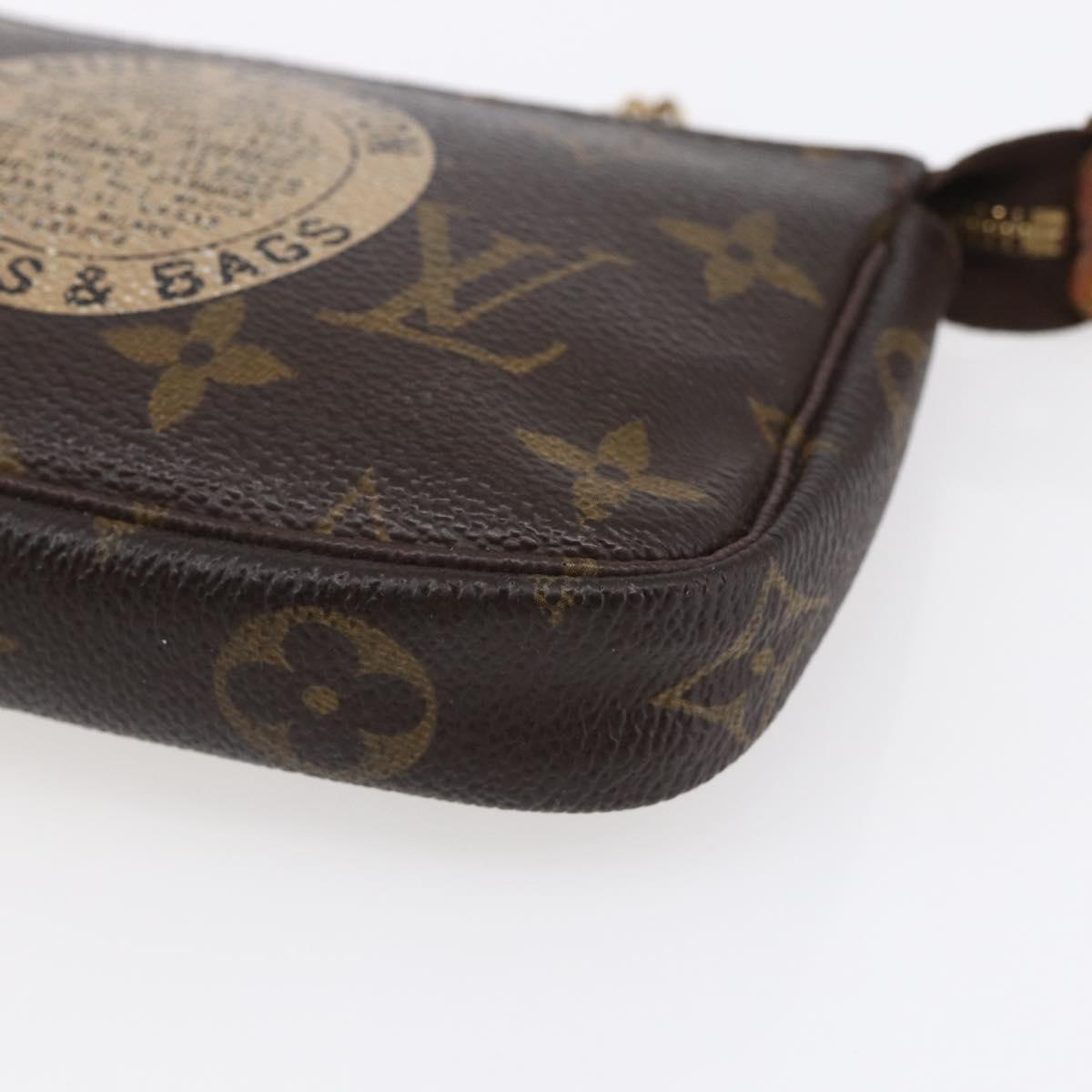 LOUIS VUITTON Monogram T&B Mini Pochette Accessoires Pouch M60153 LV Auth 154886