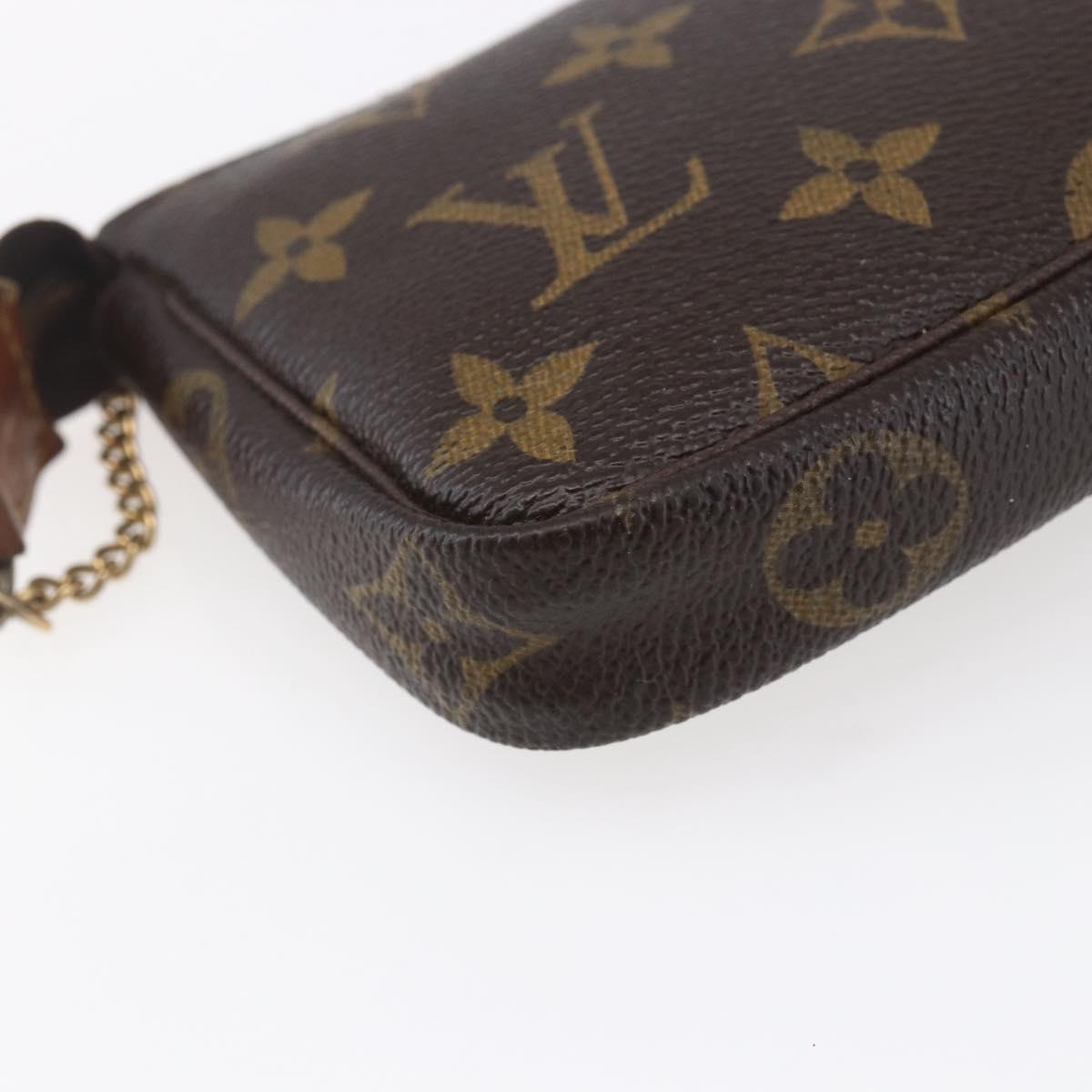 LOUIS VUITTON Monogram T&B Mini Pochette Accessoires Pouch M60153 LV Auth 154886