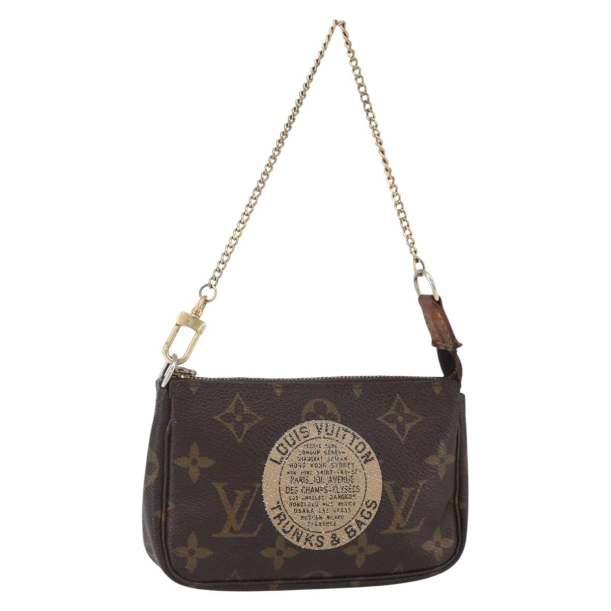 LOUIS VUITTON Monogram T&B Mini Pochette Accessoires Pouch M60153 LV Auth 154886