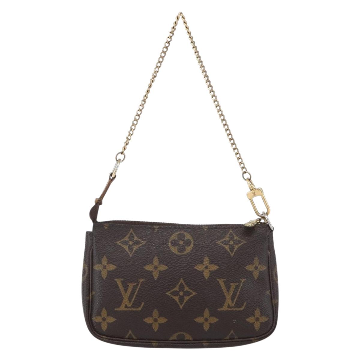 LOUIS VUITTON Monogram T&B Mini Pochette Accessoires Pouch M60153 LV Auth 154886