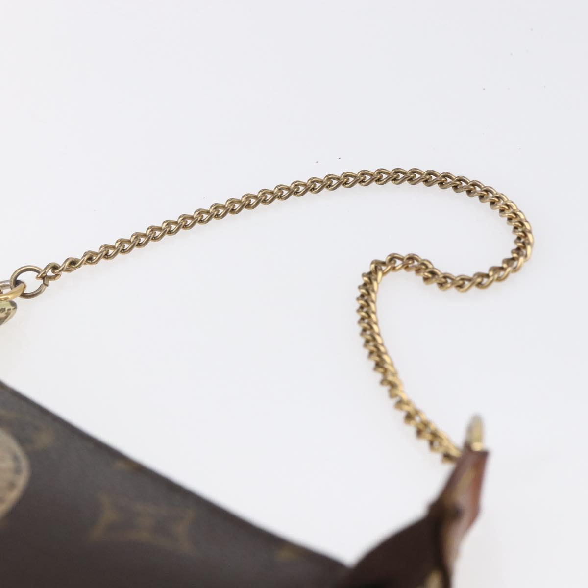 LOUIS VUITTON Monogram T&B Mini Pochette Accessoires Pouch M60153 LV Auth 154886