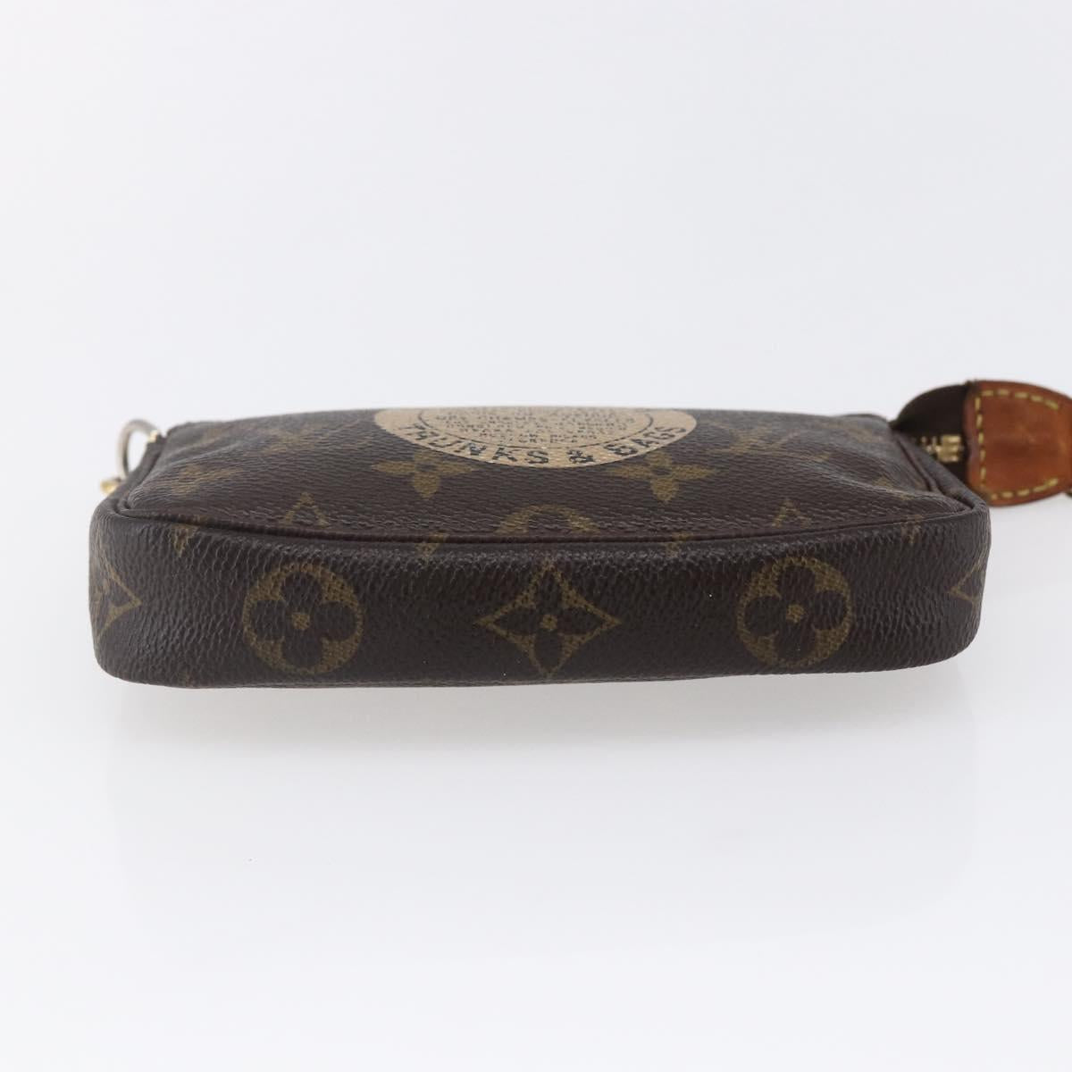 LOUIS VUITTON Monogram T&B Mini Pochette Accessoires Pouch M60153 LV Auth 154886
