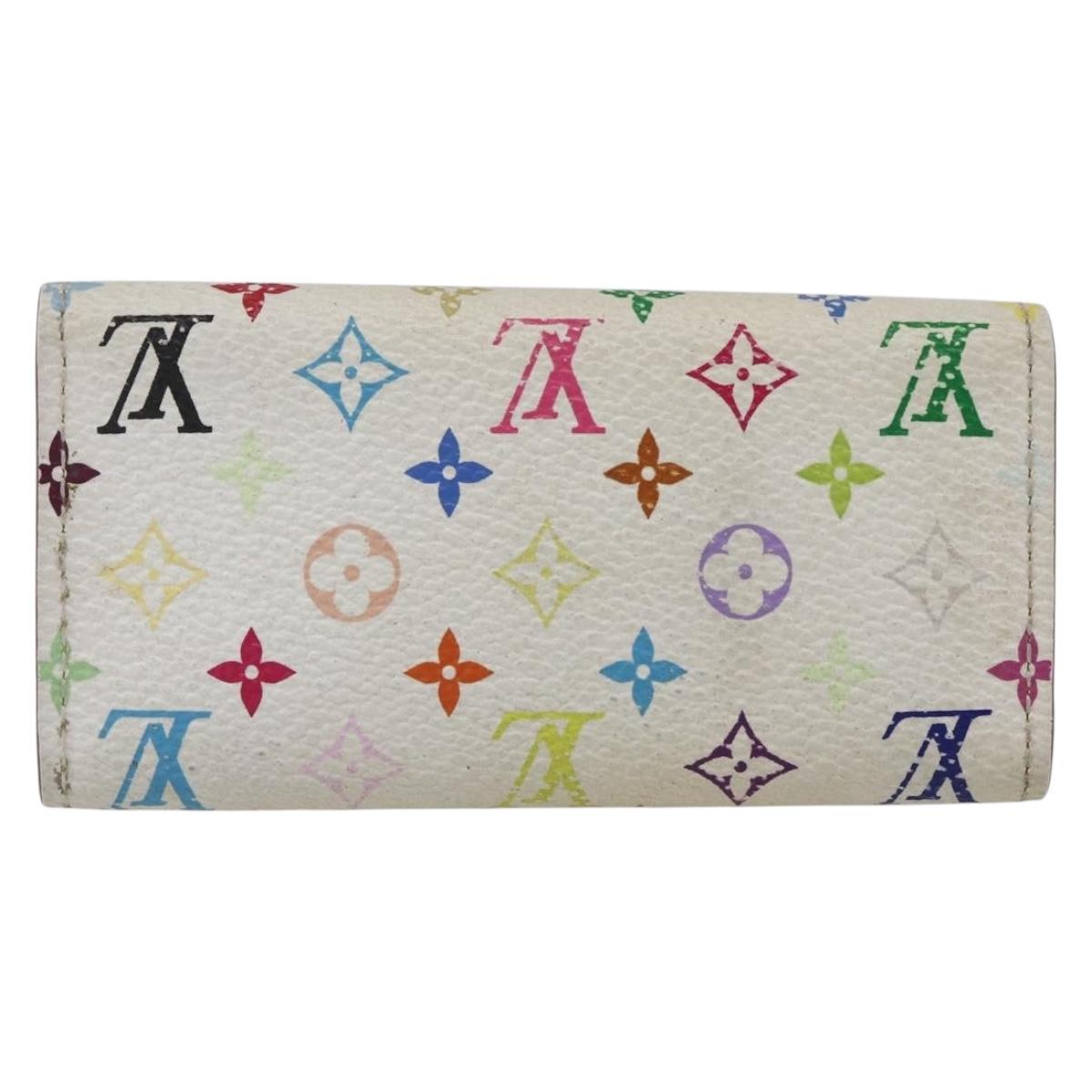 LOUIS VUITTON Monogram Multicolor Multicles 4 Key Case White M93731 Auth 154888
