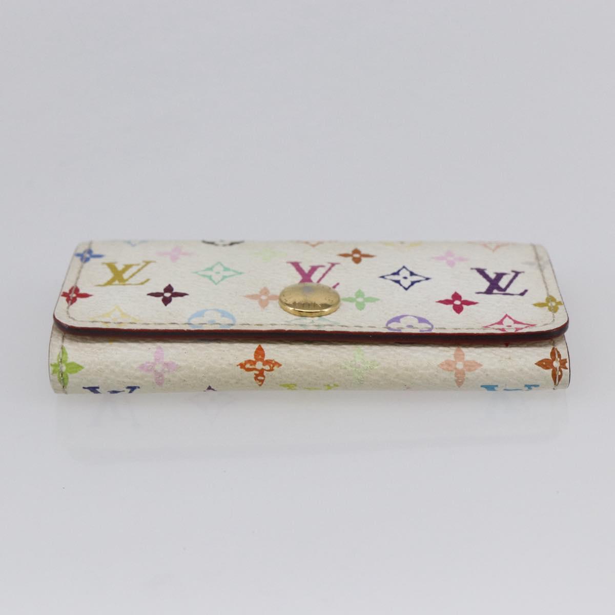 LOUIS VUITTON Monogram Multicolor Multicles 4 Key Case White M93731 Auth 154888