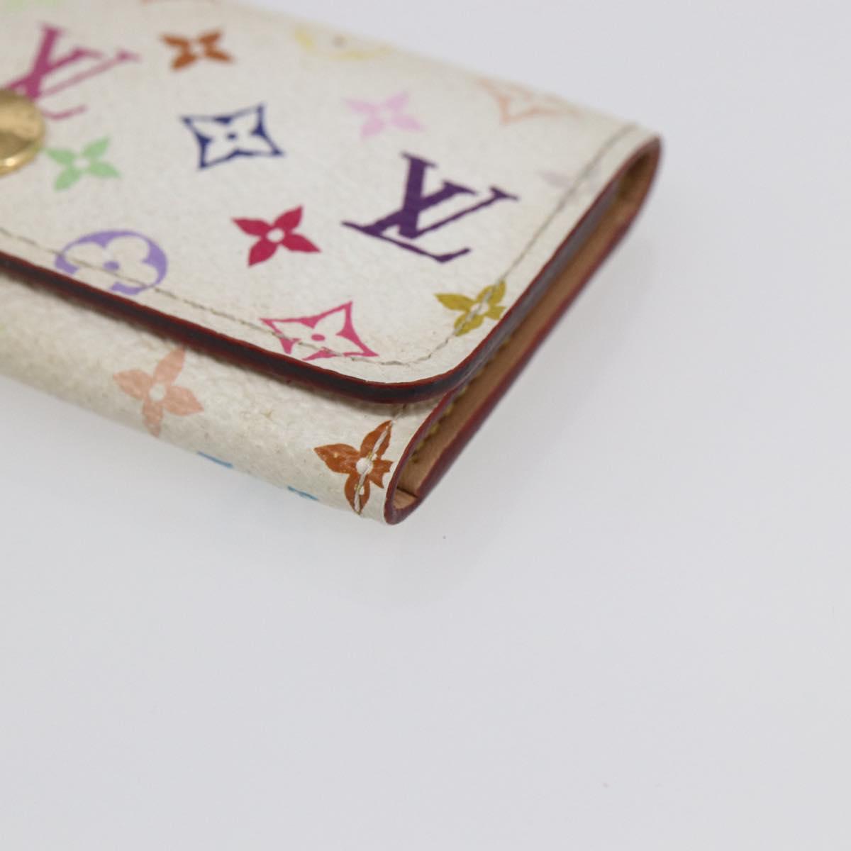 LOUIS VUITTON Monogram Multicolor Multicles 4 Key Case White M93731 Auth 154888