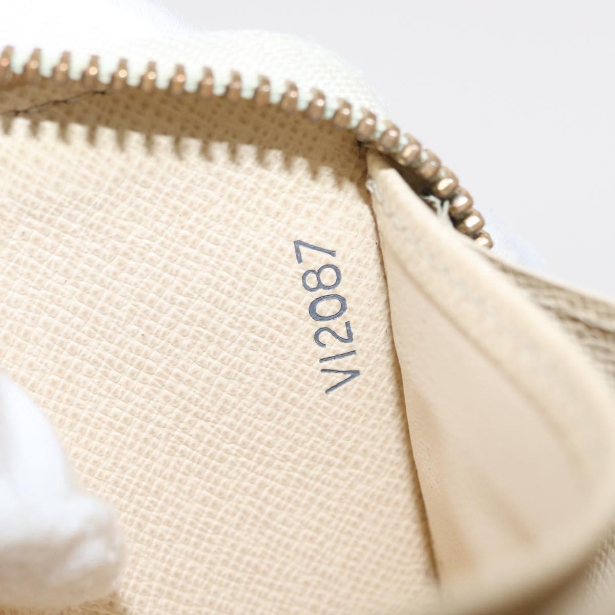 LOUIS VUITTON Damier Azur Zippy Wallet Long Wallet N60019 LV Auth 154889