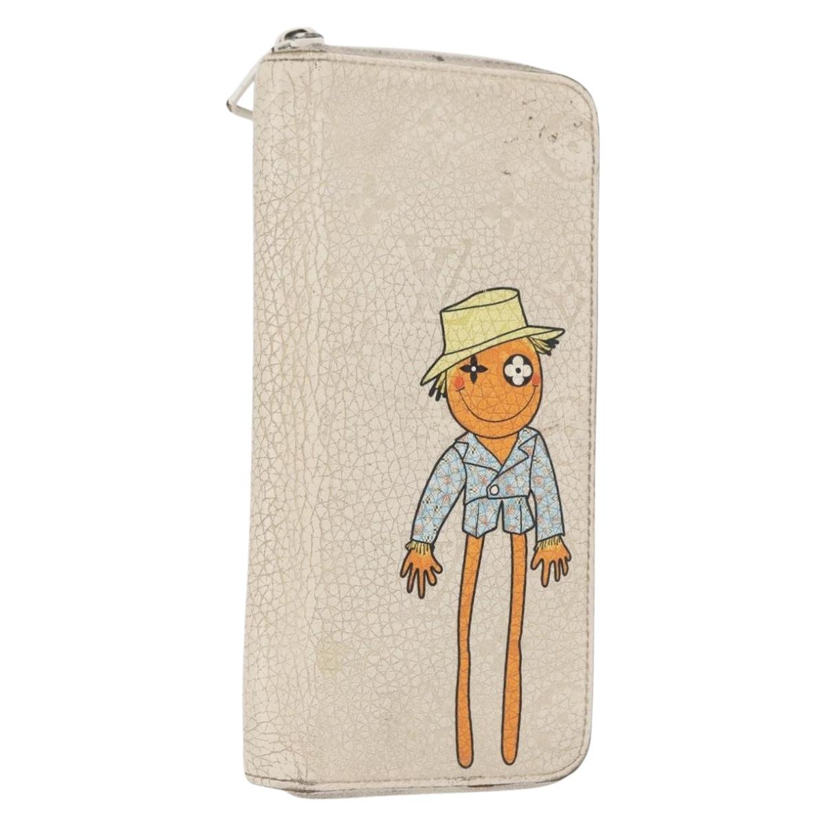 LOUIS VUITTON Monogram Empreinte Zippy Wallet Vertical Neige M80337 Auth 154891