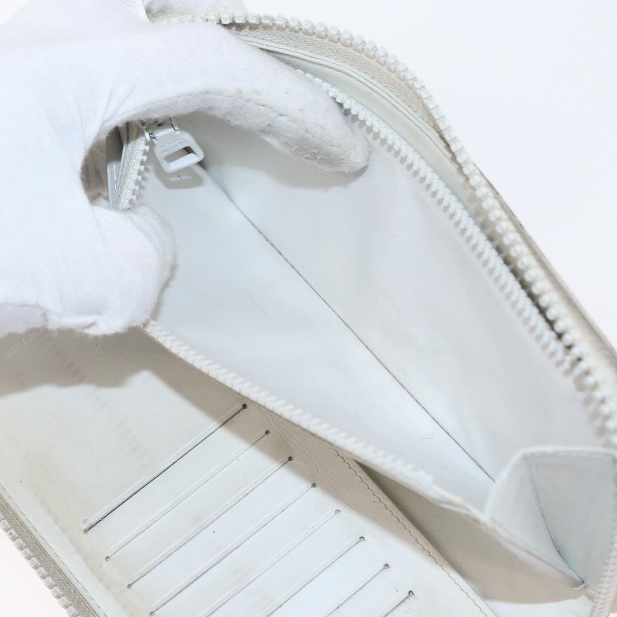 LOUIS VUITTON Monogram Empreinte Zippy Wallet Vertical Neige M80337 Auth 154891