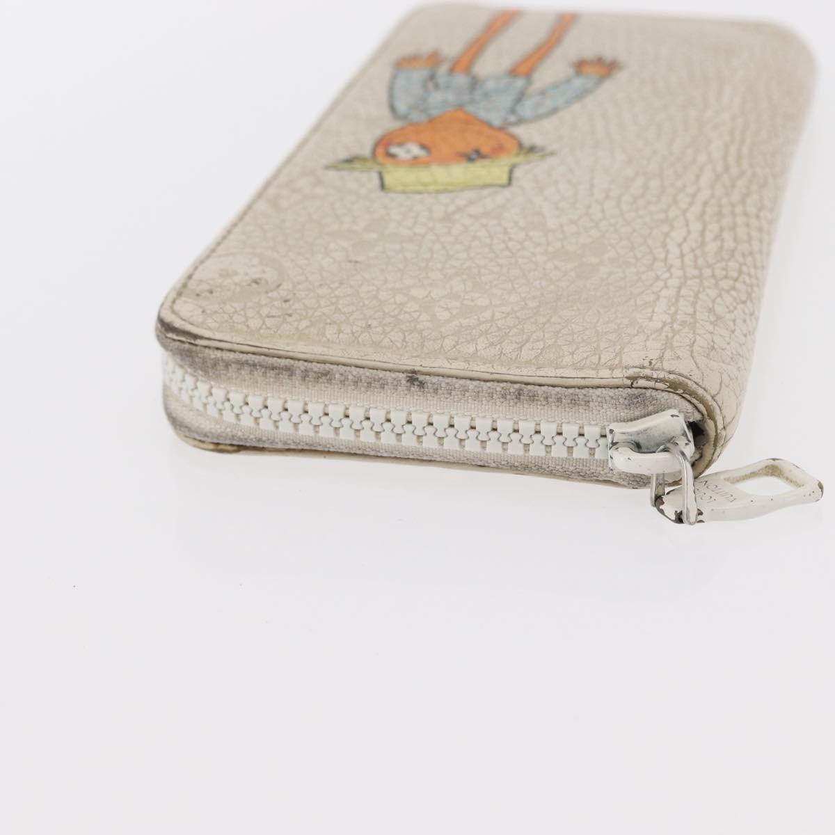 LOUIS VUITTON Monogram Empreinte Zippy Wallet Vertical Neige M80337 Auth 154891