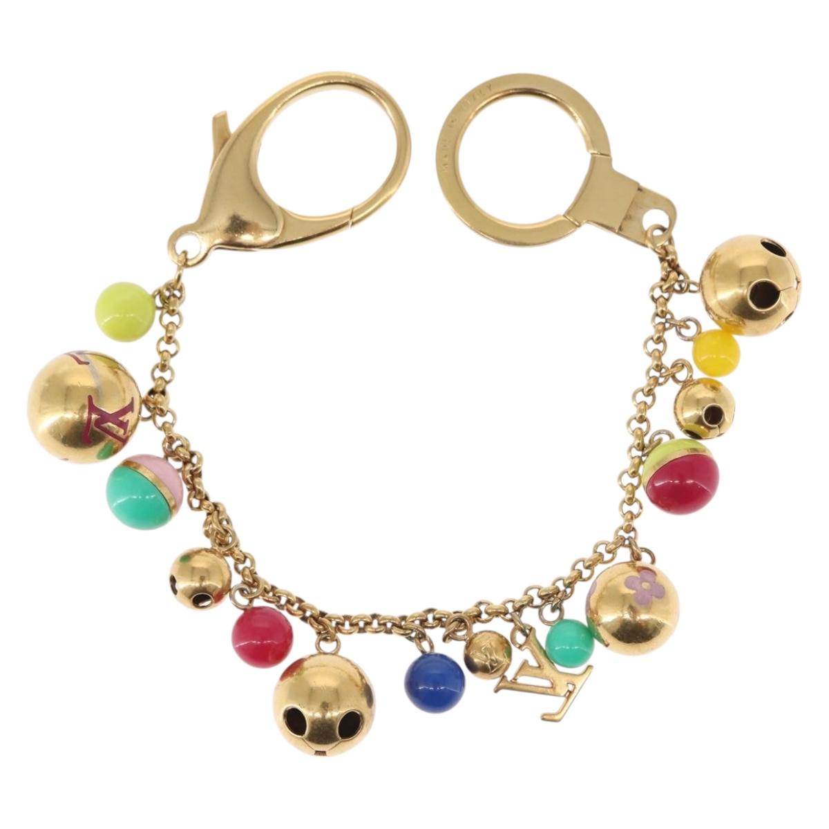 LOUIS VUITTON Porte Chainne Grullo metal Multicolor Gold Tone M62226 Auth 154893