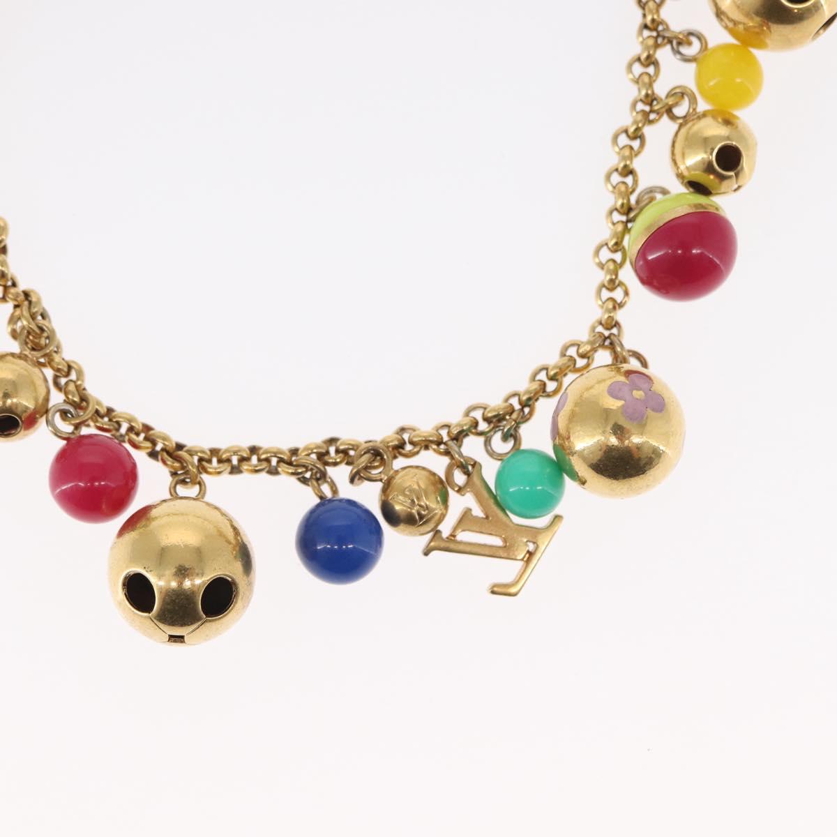 LOUIS VUITTON Porte Chainne Grullo metal Multicolor Gold Tone M62226 Auth 154893