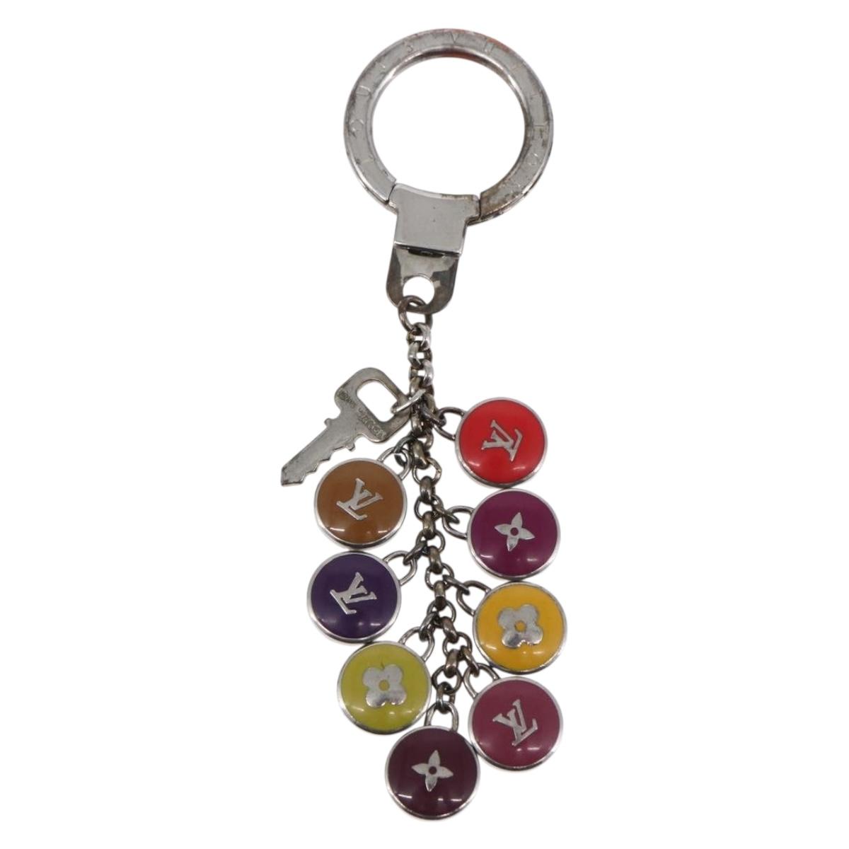 LOUIS VUITTON Monogram Porte Cles Pastille metal Silver M65381 LV Auth 154894