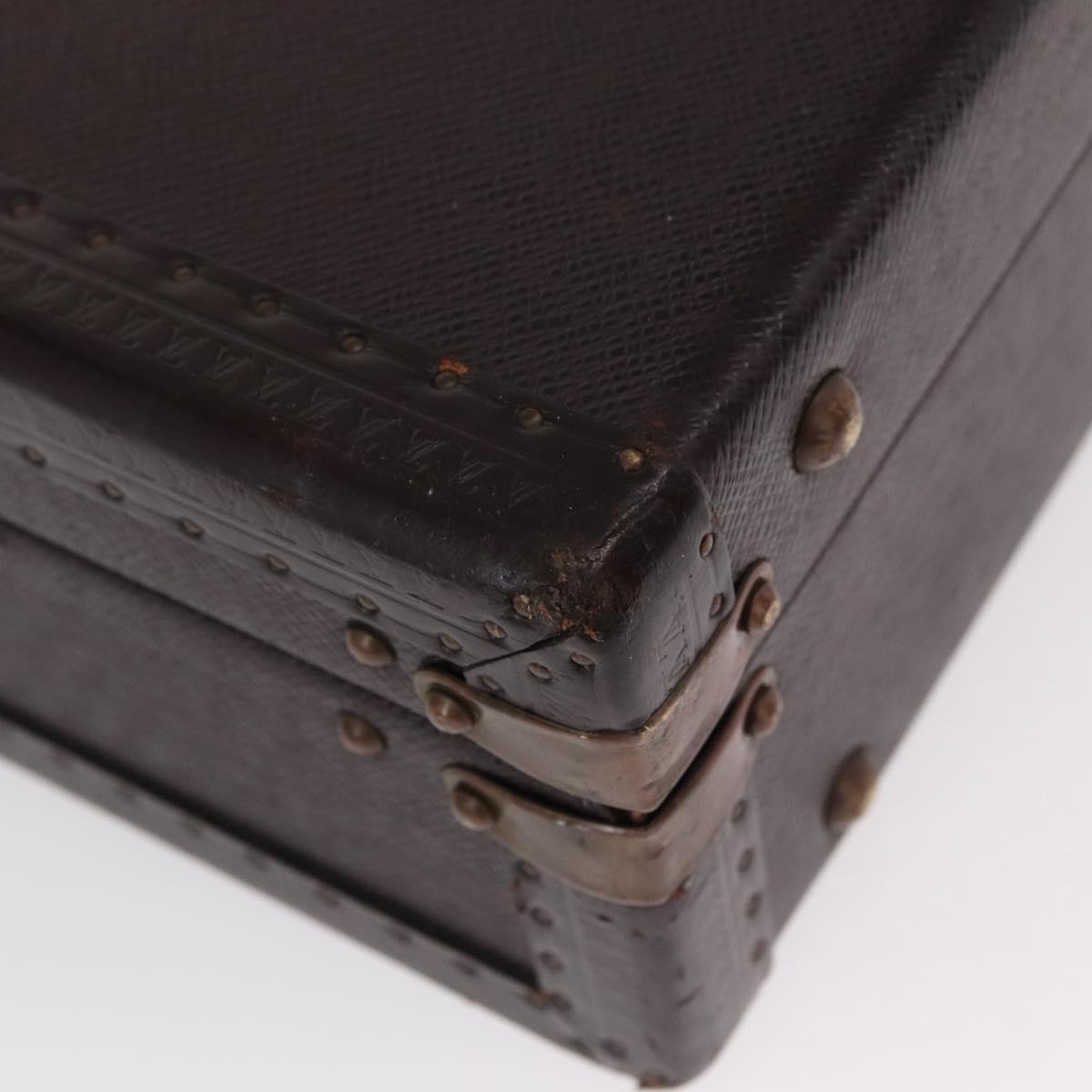 LOUIS VUITTON Taiga President Briefcase Acajou LV Auth 154896