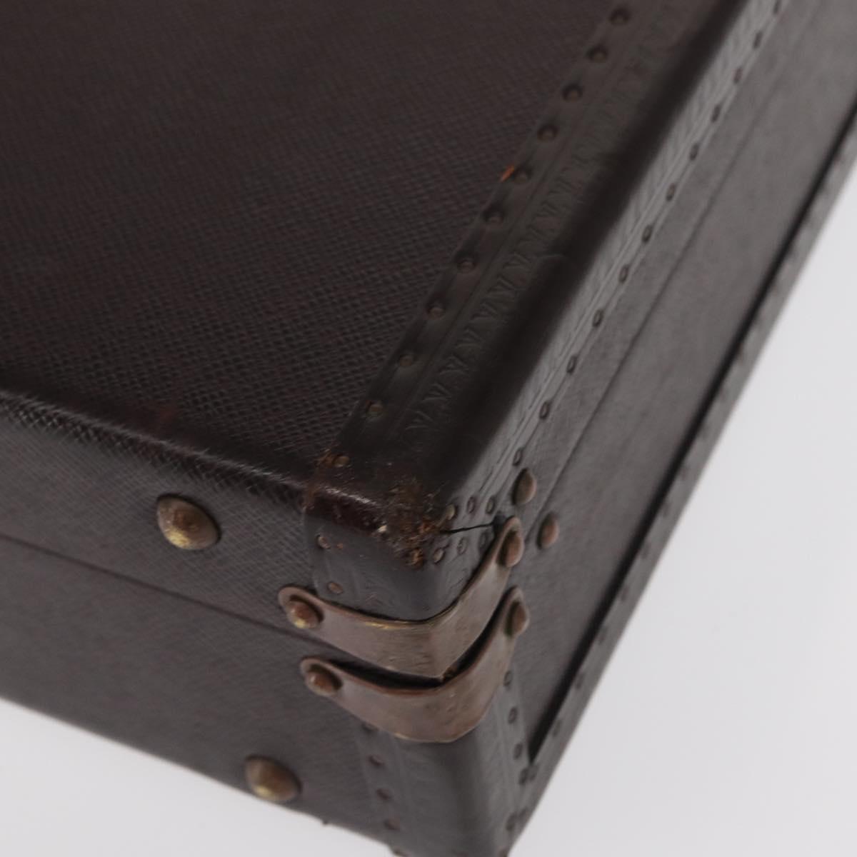 LOUIS VUITTON Taiga President Briefcase Acajou LV Auth 154896