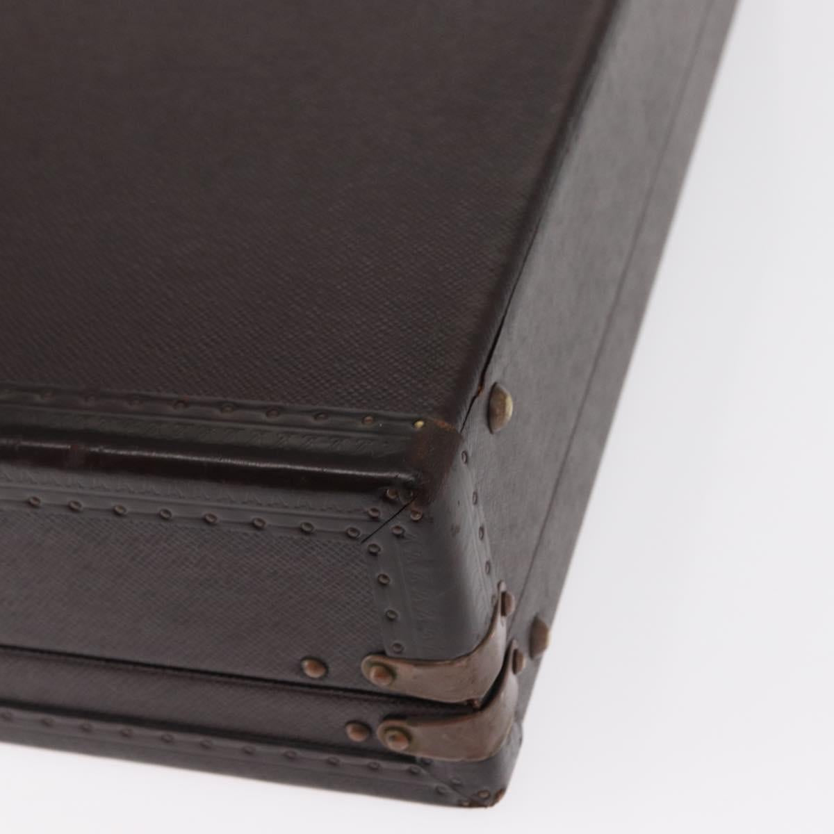 LOUIS VUITTON Taiga President Briefcase Acajou LV Auth 154896