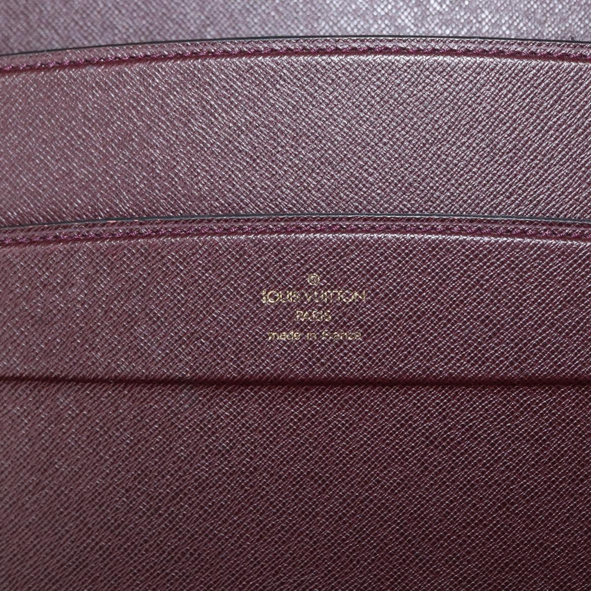 LOUIS VUITTON Taiga President Briefcase Acajou LV Auth 154896