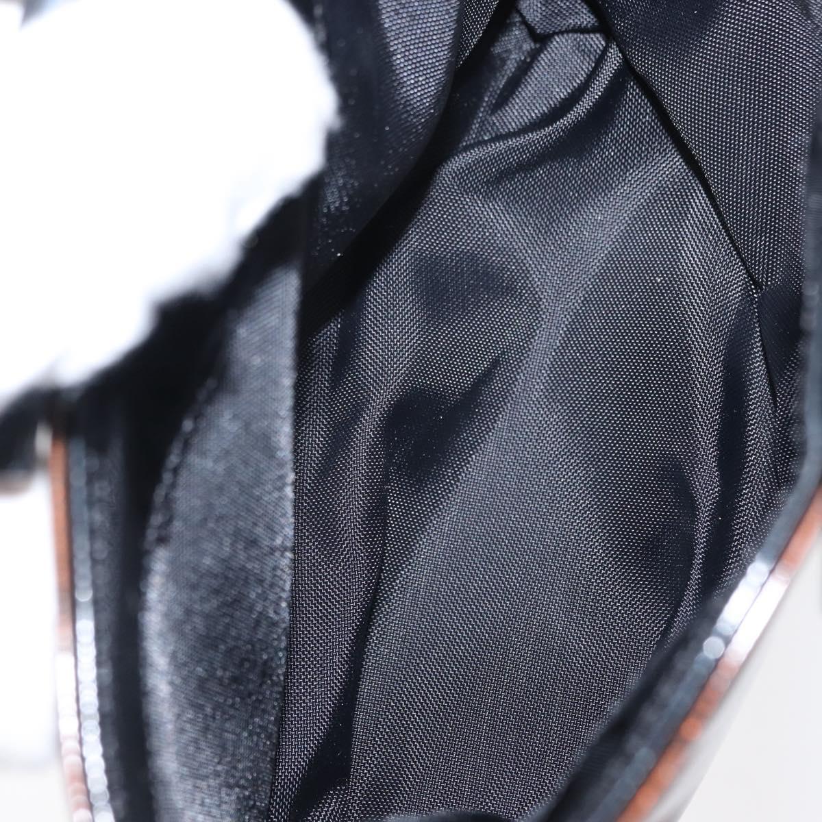 CELINE Macadam Canvas Hand Bag PVC Brown Black Auth 154907