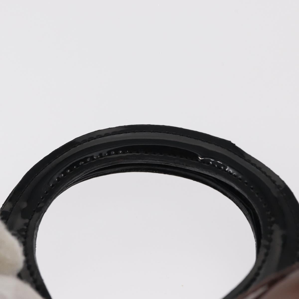 CELINE Macadam Canvas Hand Bag PVC Brown Black Auth 154907