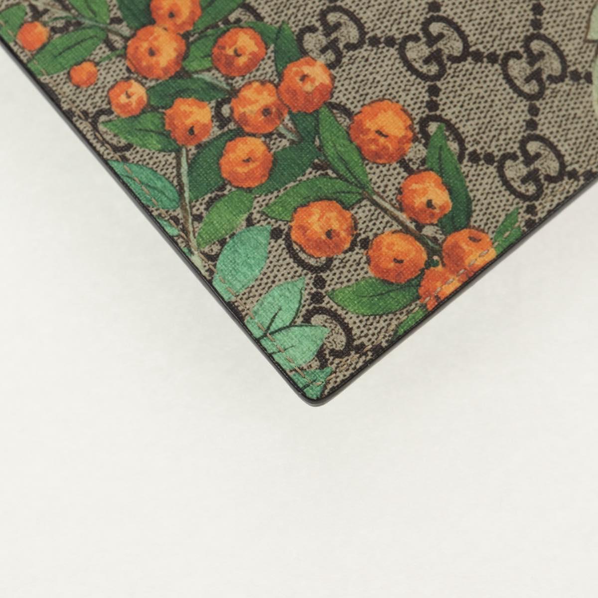 GUCCI GG Supreme Bengal Tiger Flower Bag PVC Beige Gold 454111 Auth 154913SAM