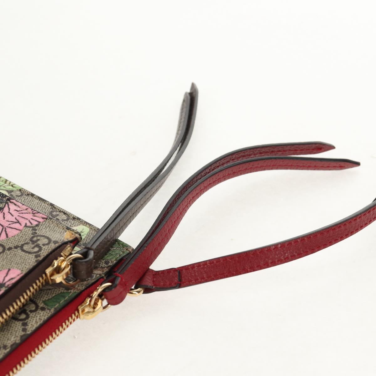 GUCCI GG Supreme Bengal Tiger Flower Bag PVC Beige Gold 454111 Auth 154913SAM